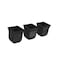 Mayne Valencia 8in Wall Mount Planter - Black 3-Pack 3871-B - alternate 6